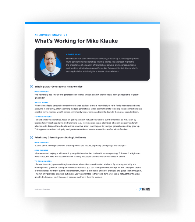Mike Klauke Tip Sheet