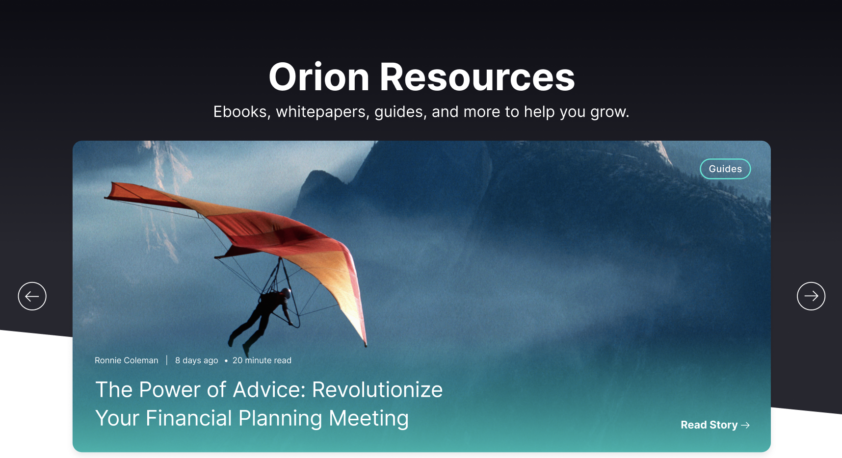 Reference Carousel | Orion