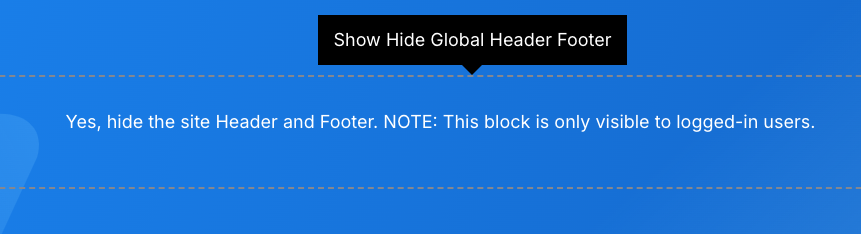 Show or Hide Global Header and Footer | Orion