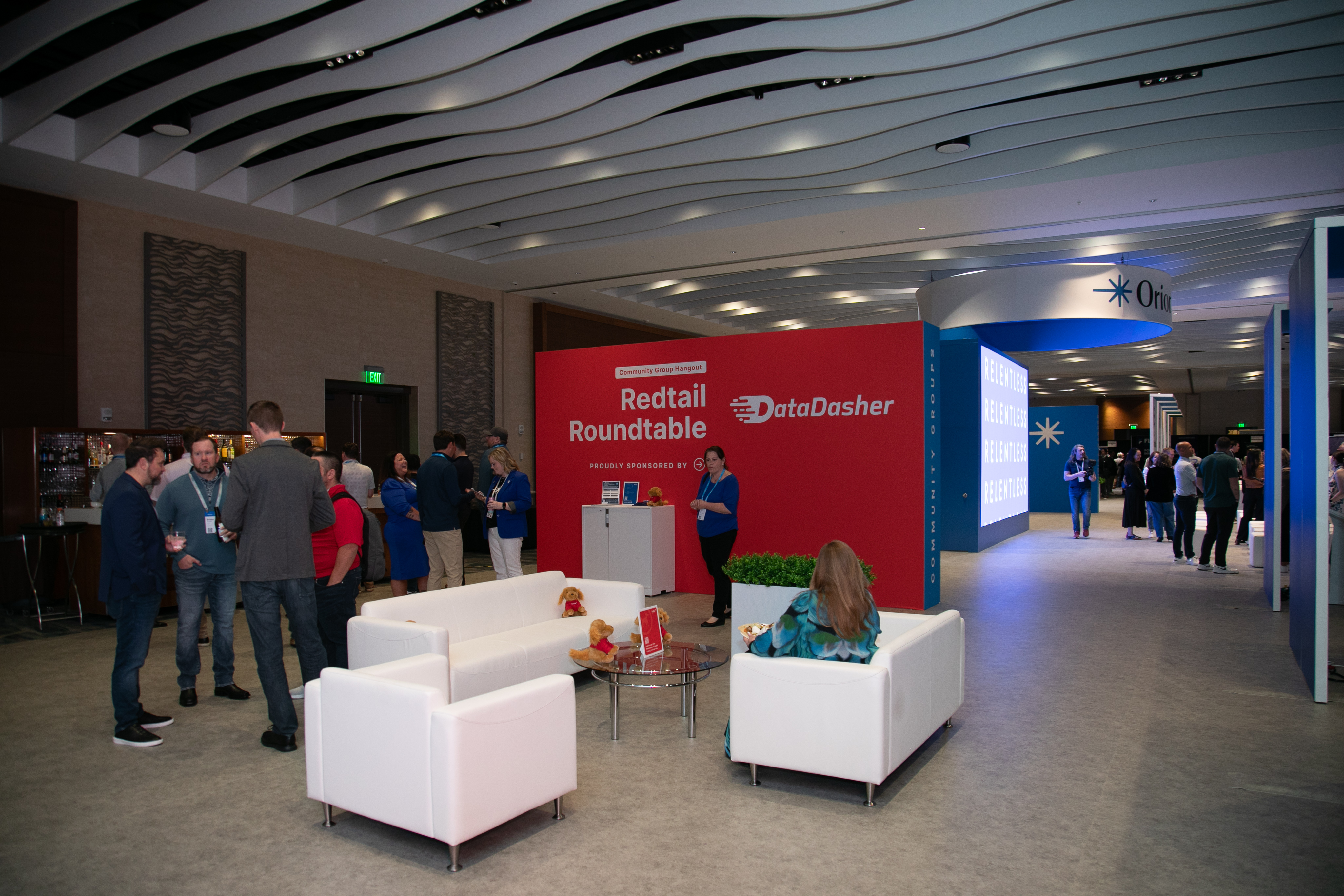 Sponsored Redtail Roundtable lounge in the conference hall