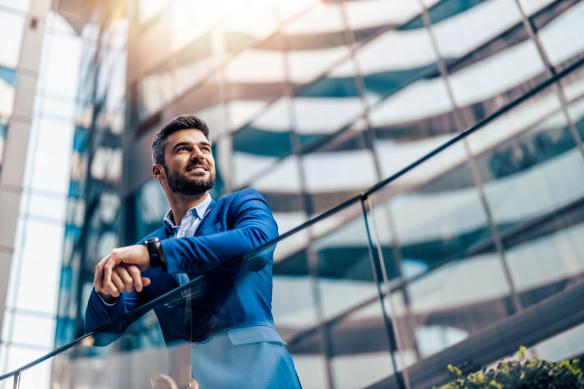 Portrait of businessman outdoors