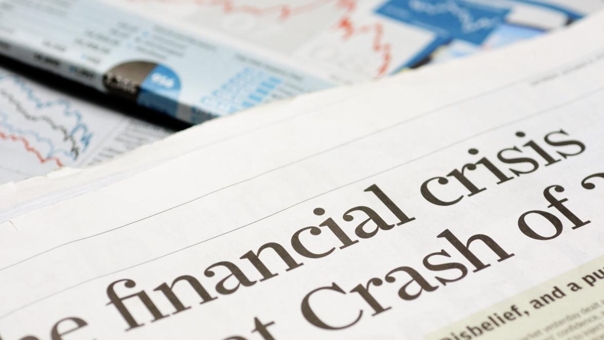 Newspaper headlines - financial crisis on 2008