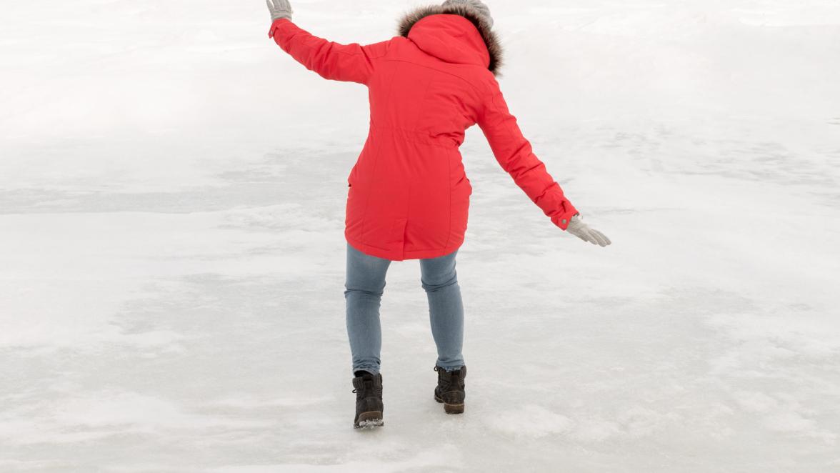 Woman slipped on ice