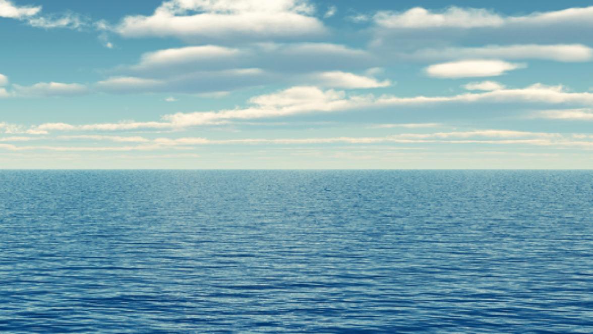 Beautiful sea and clouds sky - digital artwork
