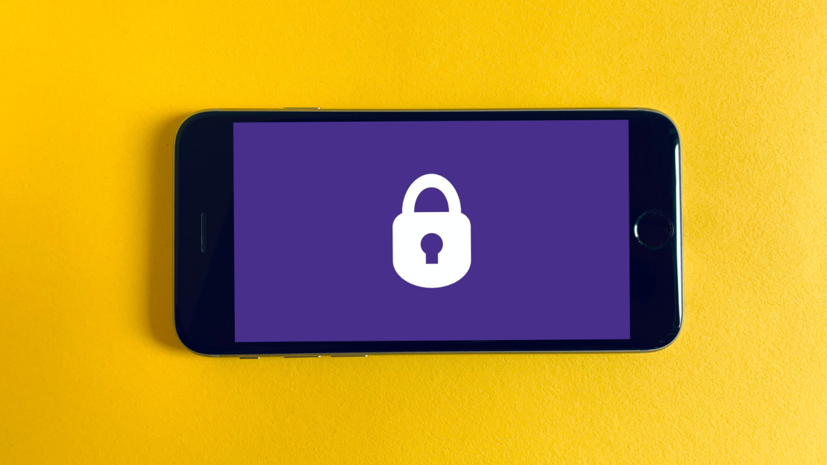 iPhone with lock on screen