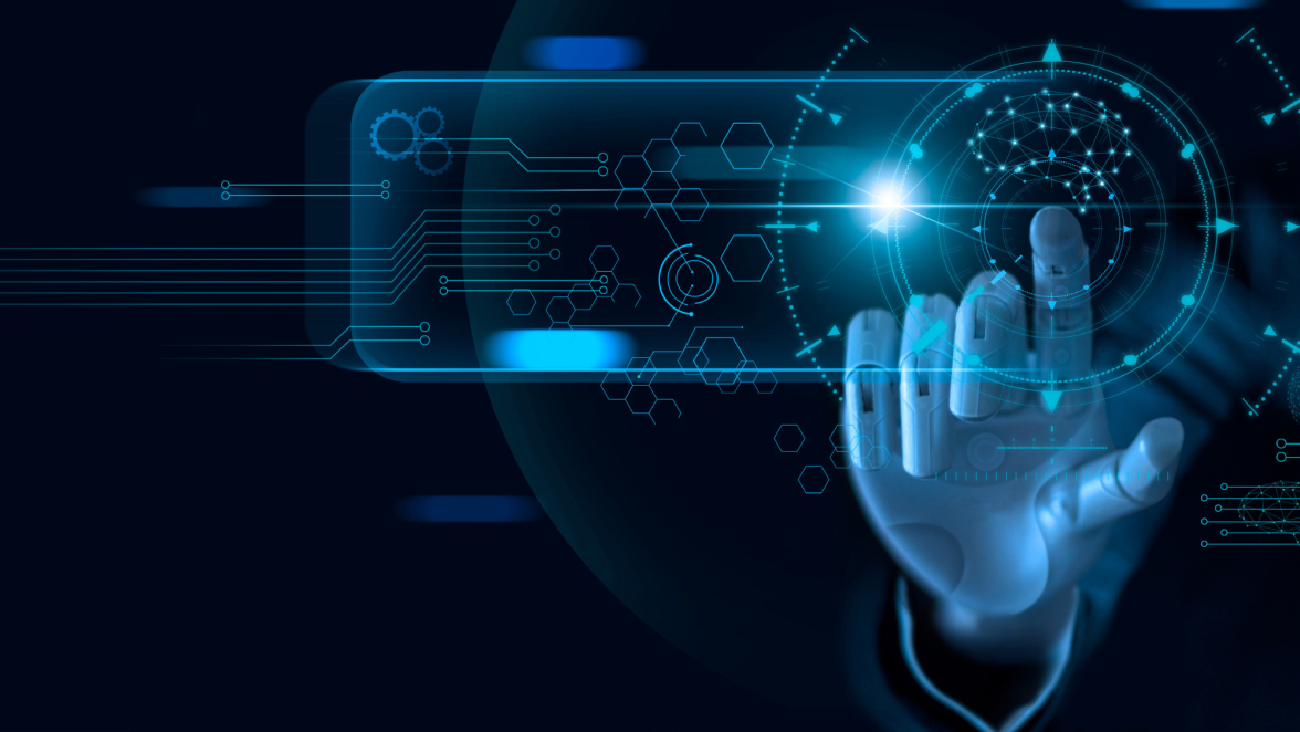 AI finger on screen