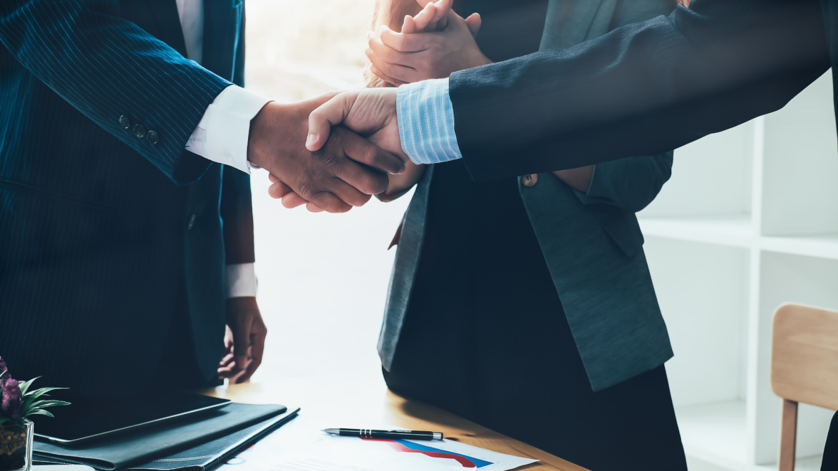 Handshake between business partners