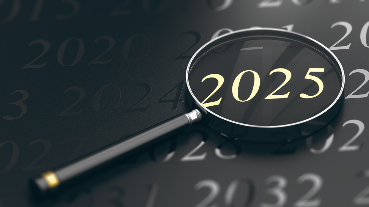 Magnifying glass showing 2025