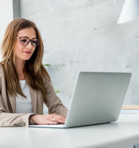 Advisor watching webinar