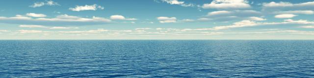 Beautiful sea and clouds sky - digital artwork