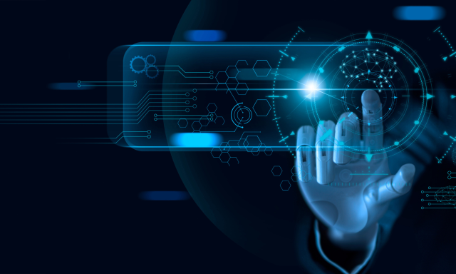 AI finger on screen
