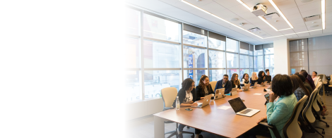 Group discussion at conference table