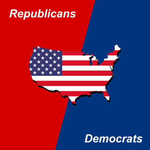 american-politics-republicans-vs-democrats-vector-illustration