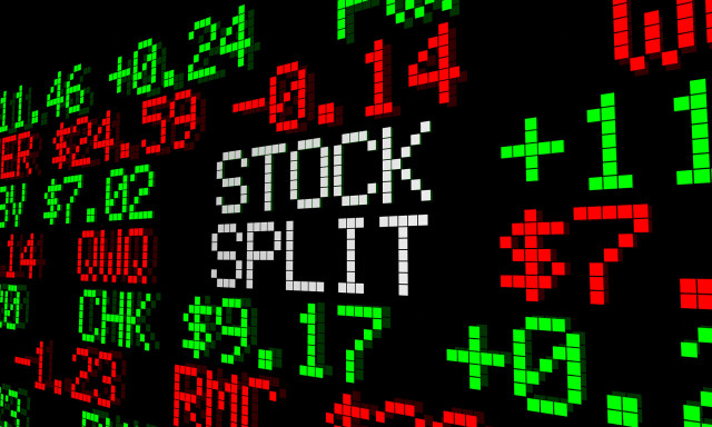 Stock Split Market Ticker Prices Double Shares 3d Illustration