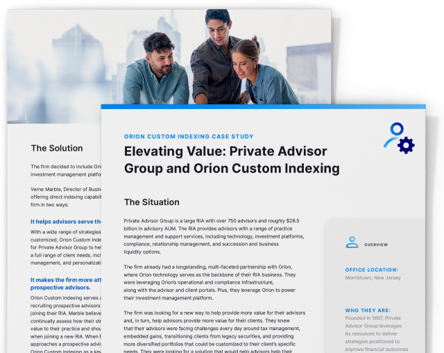 Preview of Orion Custom Indexing Case Study