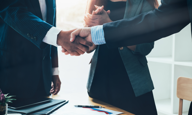 Handshake between business partners